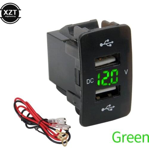 Car USB Toyota Charger 12V 24V Adapter Dual Usb 4.2A Corolla Hilux Socket Lighter For Smart Phone Voltmeter
