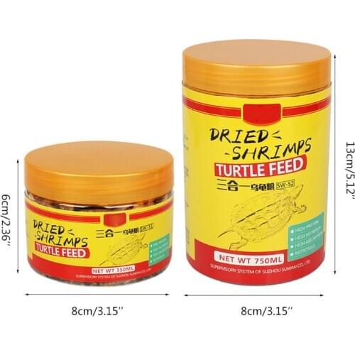 Tortoise Food Freeze Dried Shrimp Aquarium Turtle Calcium Healthy Nutrition Food D7YB