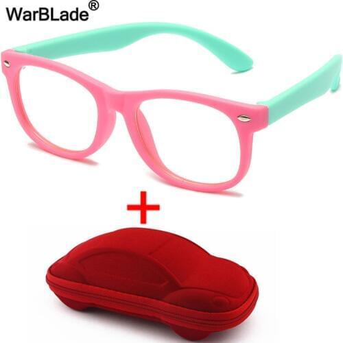 Anti Blue Light Kids Glasses Children Square Optical Frame Eyewear Boy Girls Computer Clear Blocking Reflective Eyeglasses UV400