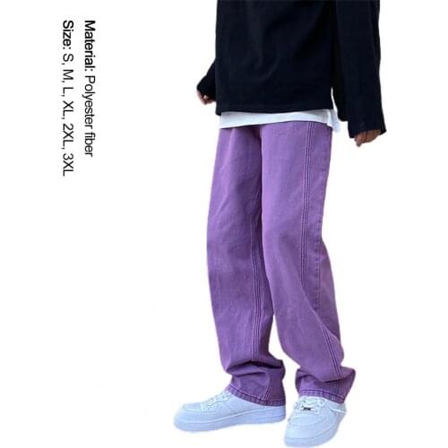 Men Fashion Denim Jeans Relaxed Fit Simple Polyester Men Fashion Jeans for Daily Wear костюм мужской 2021 Summer