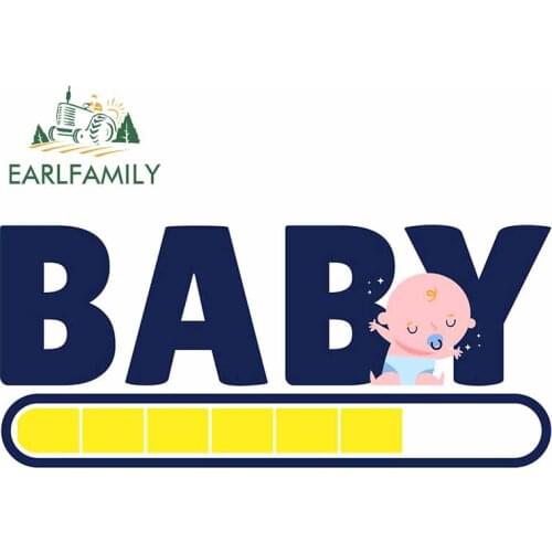 EARLFAMILY 13cm x 6cm For Baby on Board Car Styling Stickers Fashion Decal Waterproof Sunscreen Suitable for GTR EVO SX