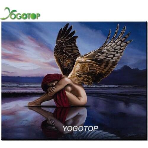 Fantasy art diy diamond embroidery angel wing 5d diamond painting,full mosaic picture of rhinestones christmas wall art YY1305