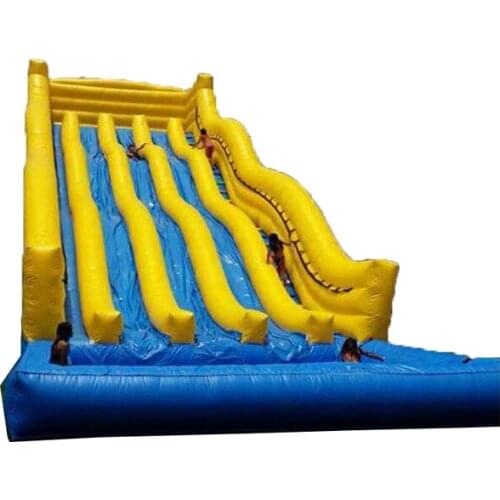 Giant inflatable slide with pool / customized PVC commercial use inflatable water slide
