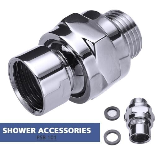 Brass Chrome Ball Joint Shower Head Arm Angle Adjustable Swivel Adapter Bathroom Shower Accessories Parts