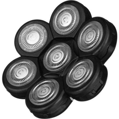 7D Blade For Electric Shaver 7-head Bald Razor Replacement Blade Easy to Install Shaver Head Suitable for Bald Head Razor Blade