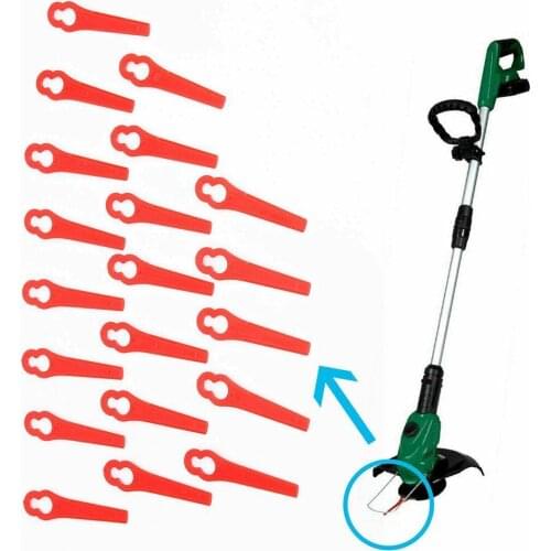 100pcs 8.3CM Plastic Grass Trimmer Blade Replacement Blades Lawn Mower Blades For Bosch Einhell Plastic Lawn Mower Gardening Too