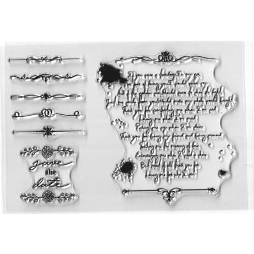 Love Poems Silicone Clear Seal Stamp DIY Scrapbooking Embossing Photo Album Decorative Paper Card Craft