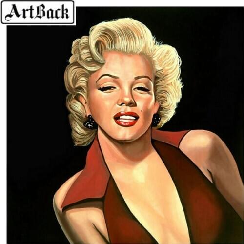 Needlework 5d diy diamond painting Marilyn Monroe full square rhinestone 3d diamond mosaic for home decor