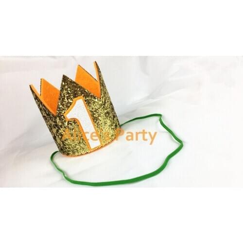 New Glitter Gold Prince Princess Crown Hats,My Little Pumpkin Birthday Party Decorations Baby shower Decor Cake smash Hat