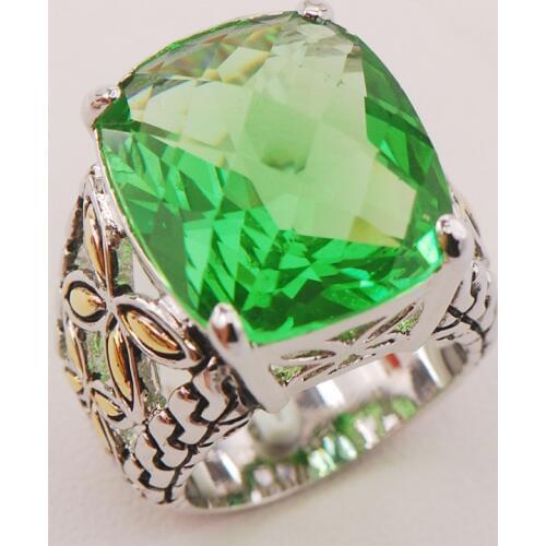 Peridot Women 925 Sterling Silver Ring F818 Size 6 7 8 9 10