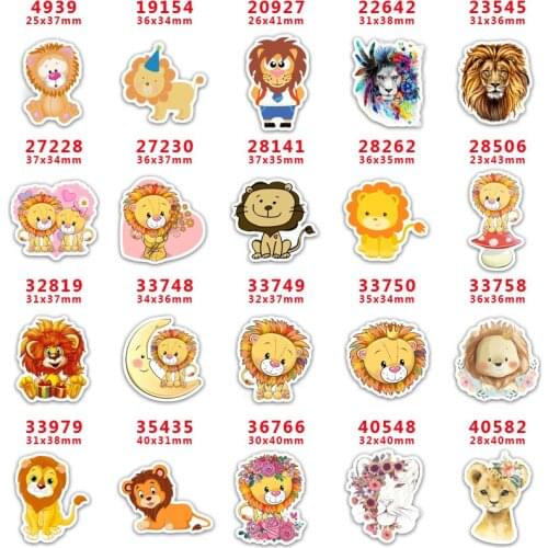 DIY Craft Supplies Sewing Accessories Cartoon Lion Printed Planar Resins Mold 30 Pieces. PR-4939