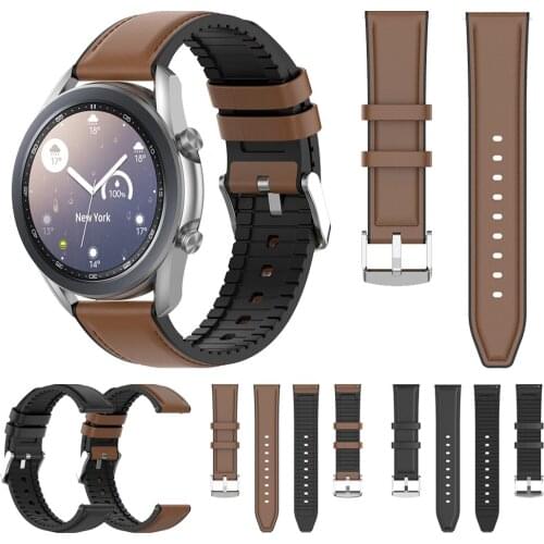 Strap For Samsung Galaxy Watch 3 Watch3 45mm 41mm Leather Silicone Band Gear S3/Active 2/Galaxy 46mm Watchband Bracelet Belt