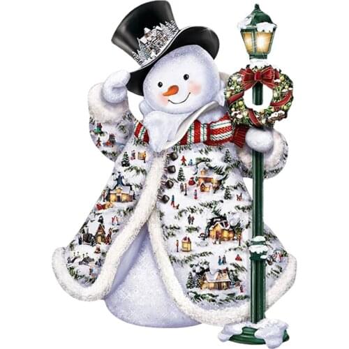 Christmas Snowman Wall Stickers Self-Adhesive PVC Wall Window Decals Glass Cabinet Door Wallpaper Xmas Ornaments Art Home Decor