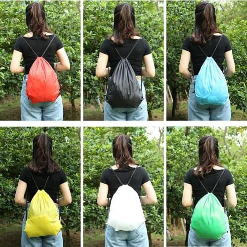 Drawstring Backpacks Travel Storage Knapsack Outdoor Camping Waterproof Rucksack Fine Workmanship Light and Thin Design