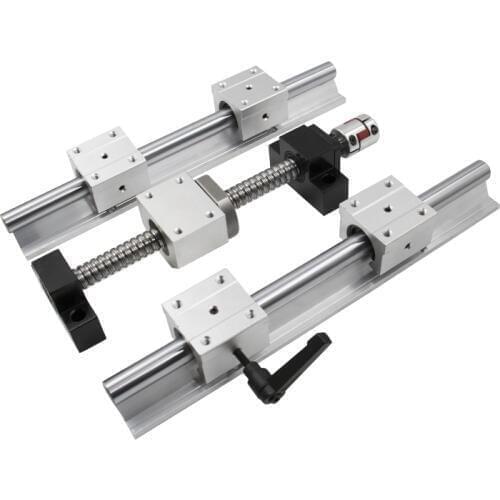 SBR16 set:16mm linear rail guide 950/1000/1050mm with SBR16UU linear bearing+SFU1605 ballscrew with BK12BF12 end maching for cnc