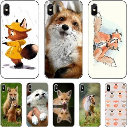 Silicone Phone Cover Bag Pattern-Baby-Foxes-Red-Pink-Fox For Sony Xperia XA Z3 Z5 XZ1 XZ2 Z Z1 Z2 compact M2 M4 M5 C4 C6 E3 T3