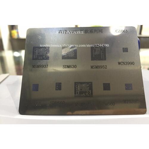 For MSM8937 SDM630 MSM8952 WCN3990 M660A SDR660 MSM8917 PM660 MT6362 BGA Stencil Reball Direct Heating Template G1063