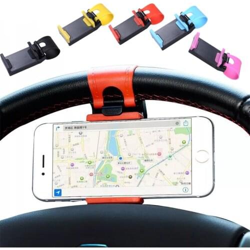 Universal Car Steering Wheel Clip Mount Phone Holder Phone Navigation Bike Mount Mobile Holder For Phone Stand For IPhone Xiaomi