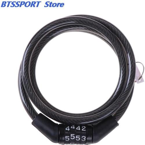 Cycling Security 4 Digit Combination Password Bike Bicycle Cable Chain Lock