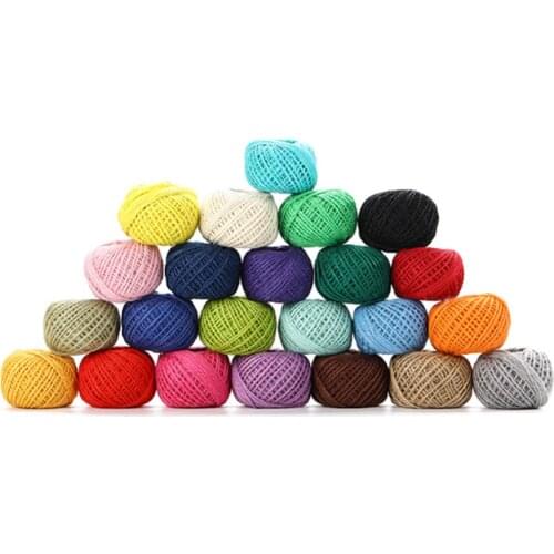 50 meters Retro Natural Colourful Hemp Rope Twine String DIY Cord Craft Making A71