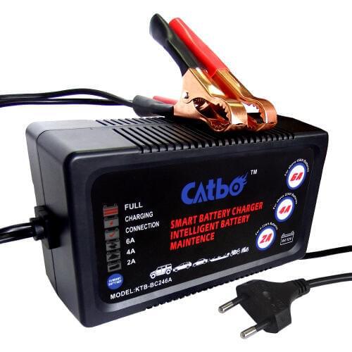 CATBO 6V/12V 2A/4A/6A Car Battery Charger, Automatic Smart Battery Charger, Maintainer & Desulfator for Lead Acid Batteries
