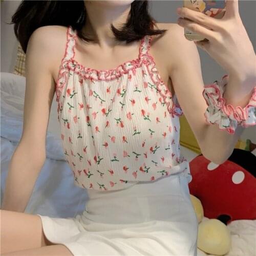 New Gothic Punk Print Backless Casual Hot Girl Top Streetwear Summer Sexy Women Slim Sling Vest