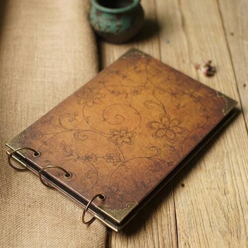 10 inch Classical flower vine retro DIY manual album nostalgia creative paste photo album