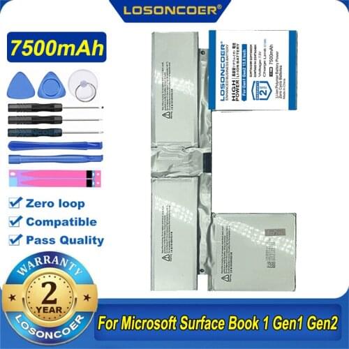100% Original LOSONCOER 7500mAh G3HTA024H G3HTA023H G3HTA021H G3HTA048H Battery for Microsoft Surface Book 1 Gen1 Gen2 13.5 Inch