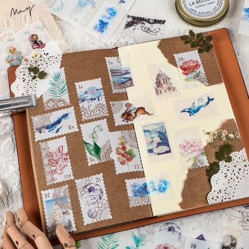 16pcs/LOT love the new series stationery sticker Creative decoration DIY shared outfit tape sulfuric acid paper sticker