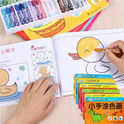 48x6 pages Coloring book 3-6-7 years old drawing book childrens graffiti coloring book baby learn to draw Coloring book for kid