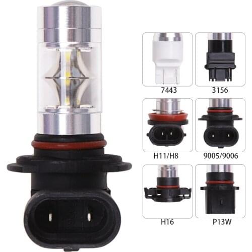 Car h8 led h11 9005 hb3 9006 hb4 py20d h10 60w Light 2835 12SMD drl day runing light fog lamp Headlight 12v 4300k 6500k