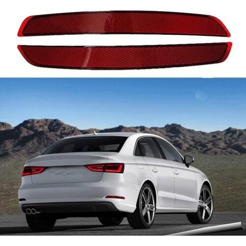 Car Red Rear Bumper Light Reflector Tail Lamp Warning Light Fog Lamp for A3 8V 2014-2016 Sedan
