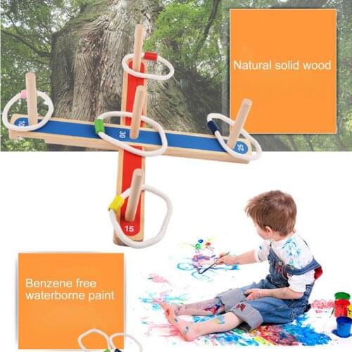 Quoits Easy Storage Multi-color Wooden Quoits for Kids