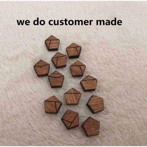 Geometric PENTAGON WOOD CUTOUT Laser Cut Mini Pentagon Shapes Could Be Hand Painted For Earring Stud -Jewerly Supplier