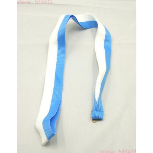 Unisex Gymnastics Blue White And Medal Ribbons Tied With High Quality Medals Curling Ribbon Top Fashion Hot Sale 2021