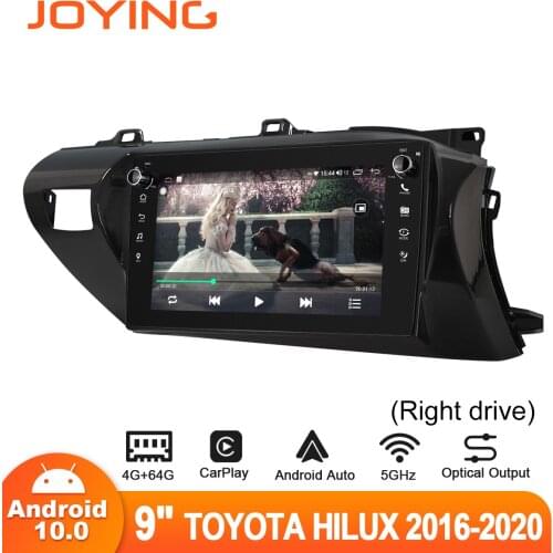 JOYING 9 inch Android Radio Central Multimedia Player CarPlay For Toyota Hilux 2016-2020 Car Stereo DSP SPDIF Back-Up Camera 4G
