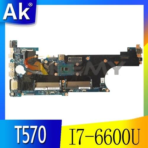 FUR: 02HL424 For Lenovo ThinkPad T570 P51S portable motherboard 16820-1 448.0ab07. 0011 with CPU SR2F1 I7-6600U DDR4 Mainboard