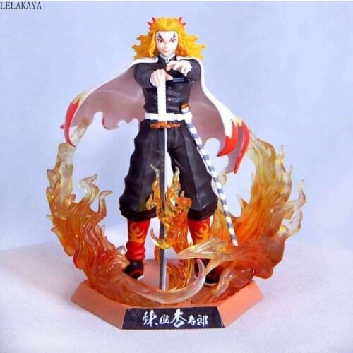 New arrival Anime Demon Slayer: Kimetsu no Yaiba Rengoku Kyoujurou GK Statue PVC Action Figure Collection Model Toys Brinquedos