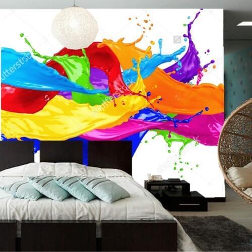Color wallpaper,abstract color splash isolated,3D modern murals for living room bedroom restaurant background wall wallpaper