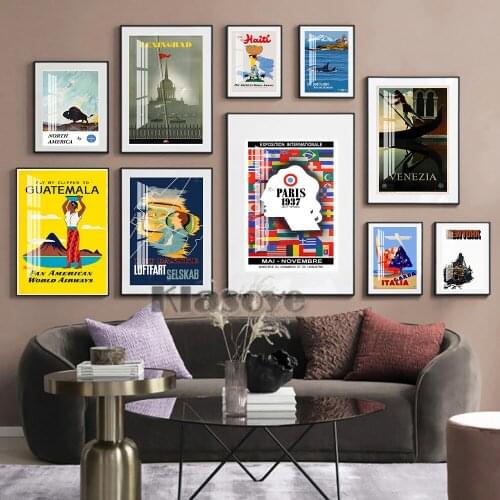 Landscape Illustration Art Prints Poster Travel City Abstract Wall Picture Modern Living Home Decor High Quality Canvas Painting