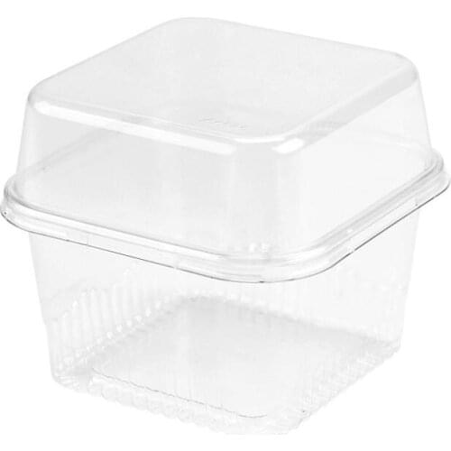 Transparent Empty Square Mousse Cake Box for Wedding Party Clear Plastic Cupcake Yoghourt Pudding Boxes with Cover LX3218