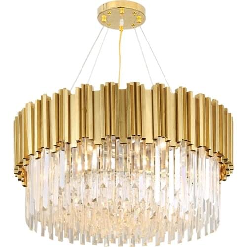 Luxury Crystal Led Chandeliers For Living Room Dining Bedroom Adjustable Metal Hanging Lamp Indoor Lighting Lamparas Fixture