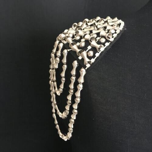 Handmade A61BC 1piece epaulette jewelery tassel shoulder brooch epaulet /epaulettes show perform accessories/pin