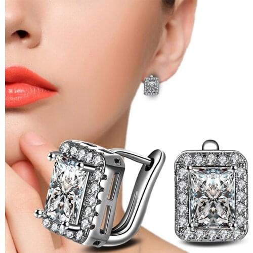 Hoop Earrings For Women/Girls Vintage Tibetian Silver Color Crystal Cubia Zirconia Top Quality Brincos Indian Jewelry Drop Ship