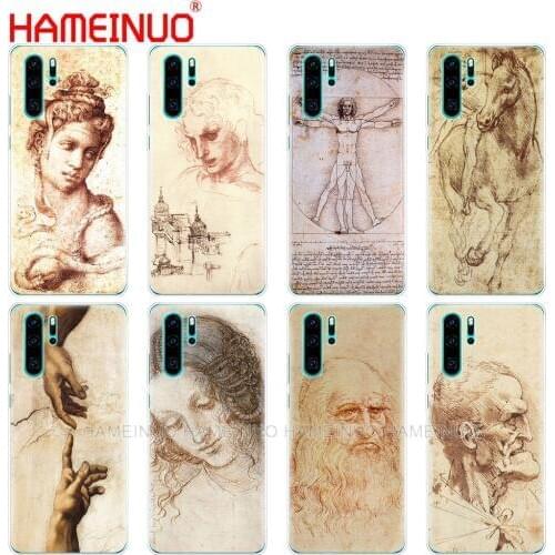 Silicon phone cover case for huawei P30 PRO LITE P SMART 2019 plus p smart Z p20 lite 2019 Italy leonardo da vinci art