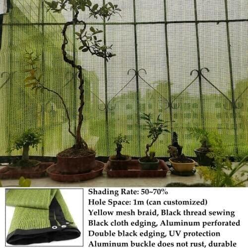 0.6x1/0.9x1m HDPE Anti-UV Sunshade Net Balcony Succulent Plant Ventilation Sun Shading Net Cooling Plant Greenhouse Cover Shade