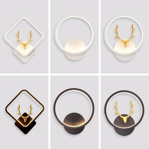 Modern Minimalist LED Wall Lamp Creative LED Wall Lamps for Room Bedroom Wall Decor Arts Night Light White Black