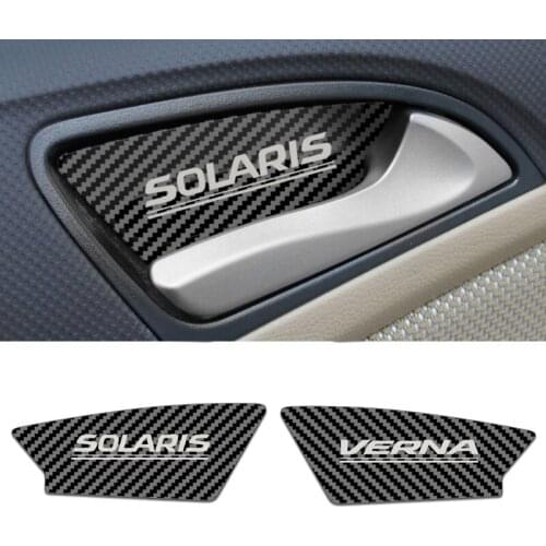 Car Styling Stainless Steel Door Inner Handle Bowl Sticker Handle Bowl Covers for Hyundai Verna Solaris 10-16 Accessories