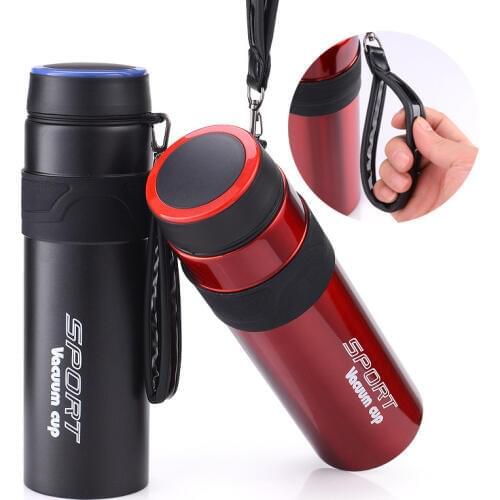 880ml Stainless Steel Thermos Cup with Rope Insulated Tumbler Sport Water Bottle Outdoor Climbing Vacuum Flask