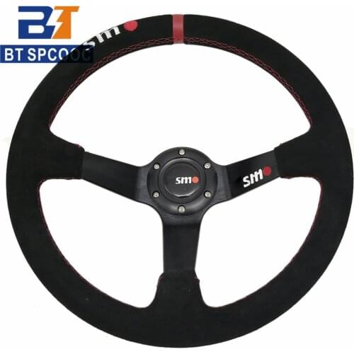 Universal 14 inch 350mm Suede Car Sport Steering Wheel Deep Corn Drift Rally Racing Sport Steering Wheel For Nismo
